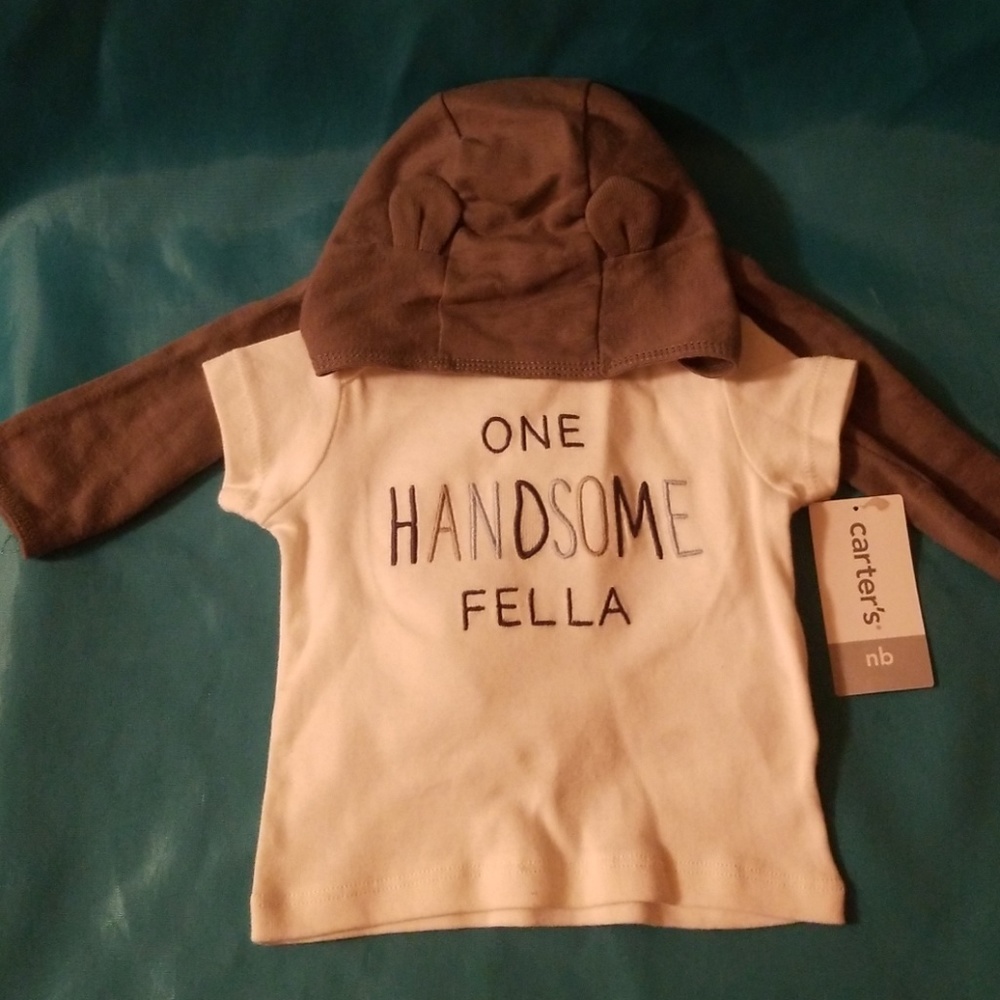 Carters tshirt hoodie set
